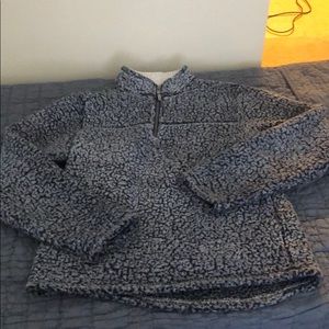 Navy Sherpa quarter zip